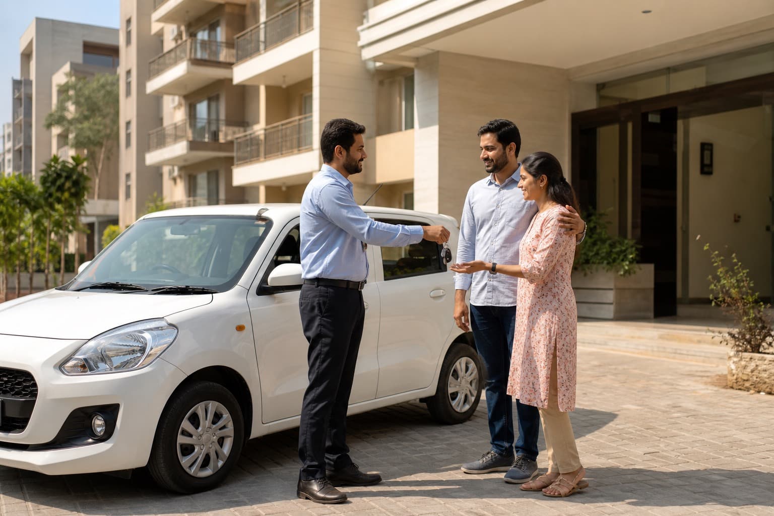 Doorstep self-drive car delivery and key handover in Chandigarh
